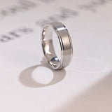 Delicate Men's Wedding Band Brushed in Solid Gold 6