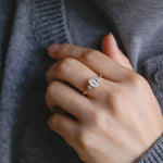 Stunning 1.0 - 2.0 CT Emerald Moissanite Engagement Ring With Cluster Design 6