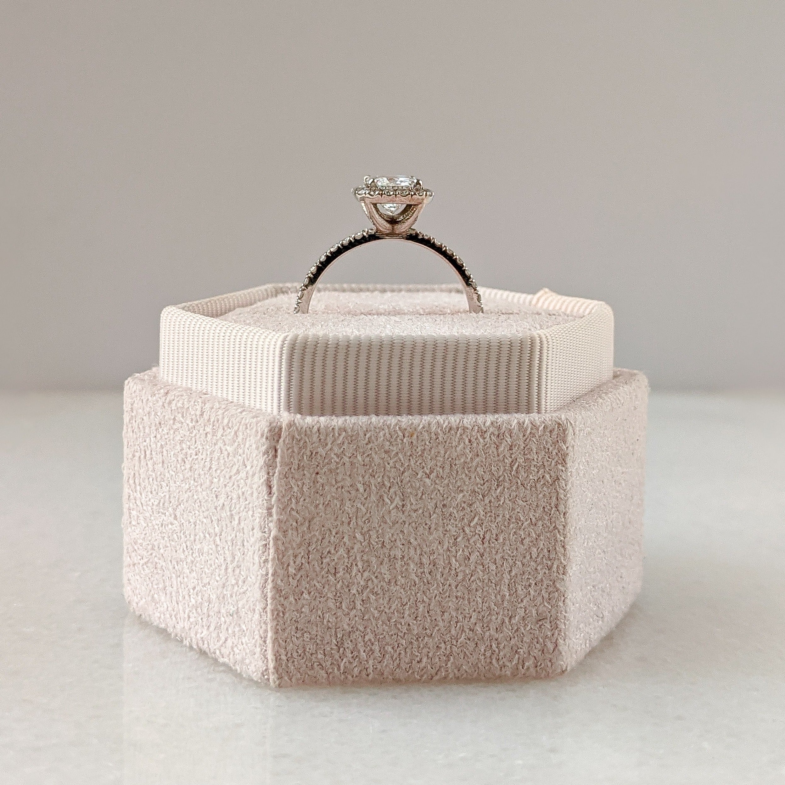 Radiant Halo & Pave Lab Grown Diamond Engagement Ring