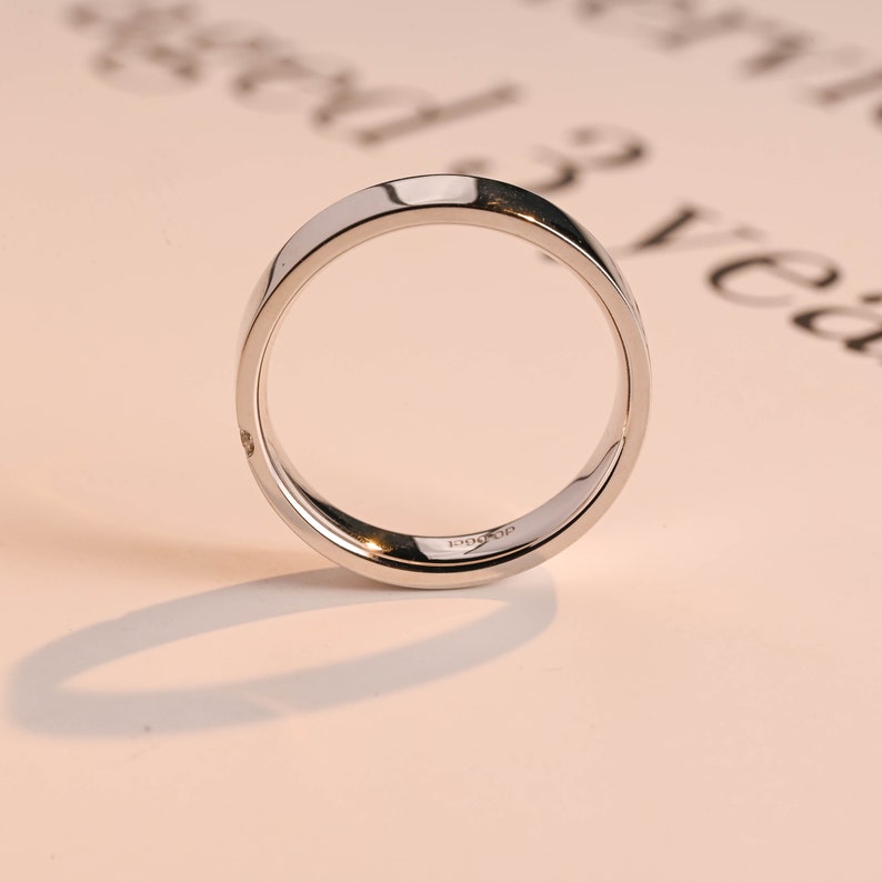 Delicate Moissanite Band with 0.05 TCW Round Cut Stones in Solid Gold 6