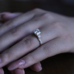 Stunning 1.0 - 2.0 CT Asscher Moissanite Engagement Ring With Twisted Pave Design 2