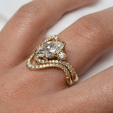 Marquise Lab Grown Diamond Unique Engagement Ring