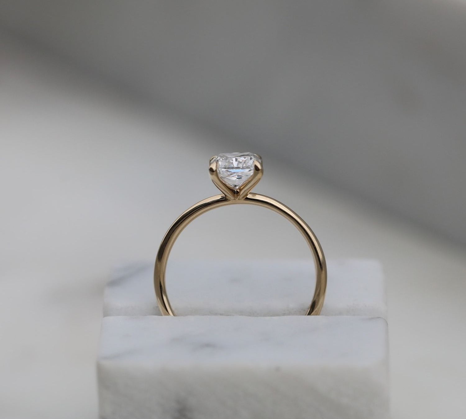 Radiant Solitaire Lab Grown Diamond Engagement Ring