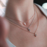 0.24 CT Hexagon Cut Bezel Moissanite Necklace