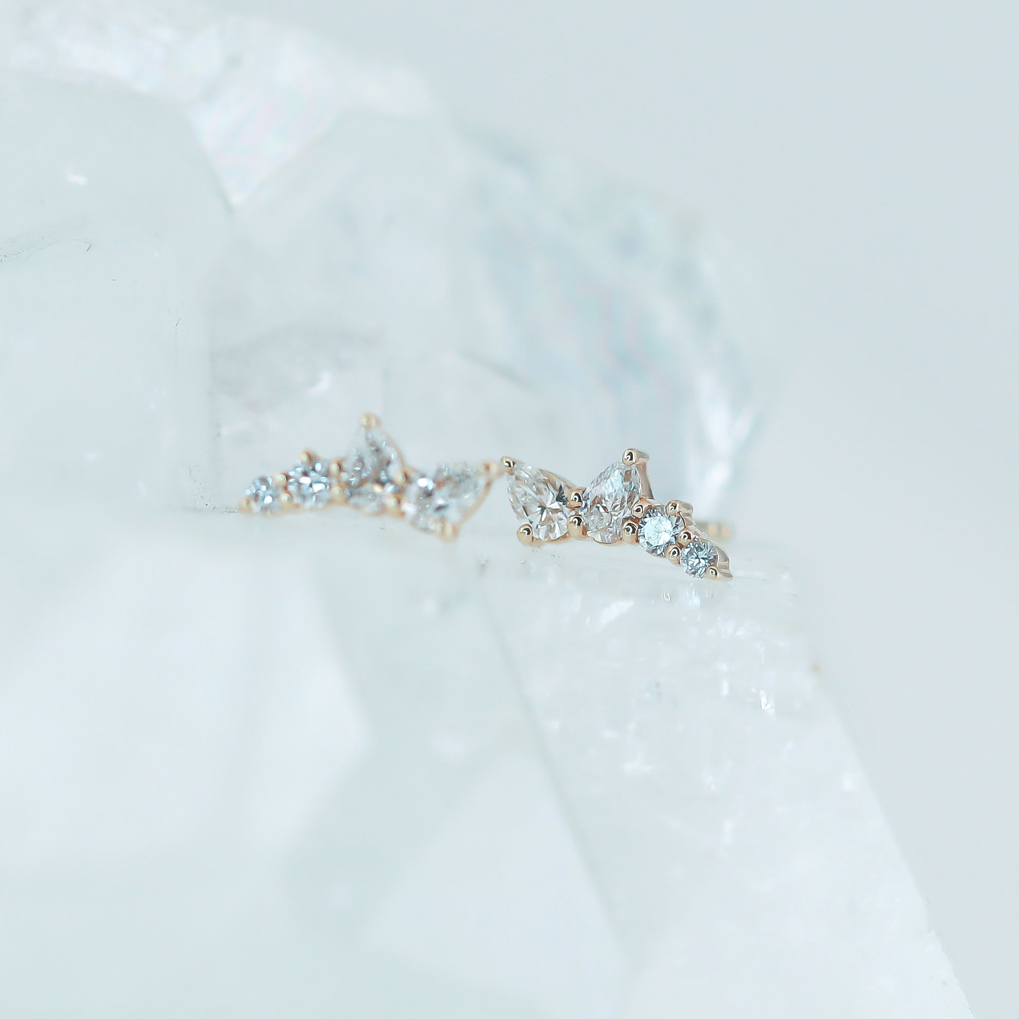 0.4 TCW Pear & Round Cut Moissanite Stud  Earrings