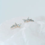 0.4 TCW Pear & Round Cut Moissanite Stud  Earrings