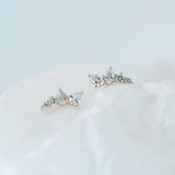 0.4 TCW Pear & Round Cut Moissanite Stud  Earrings