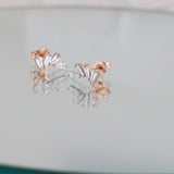 0.34 TCW Baguette Cut Moissanite Stud Earrings