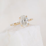 Oval Lab Grown Diamond Dainty Engagement Ring