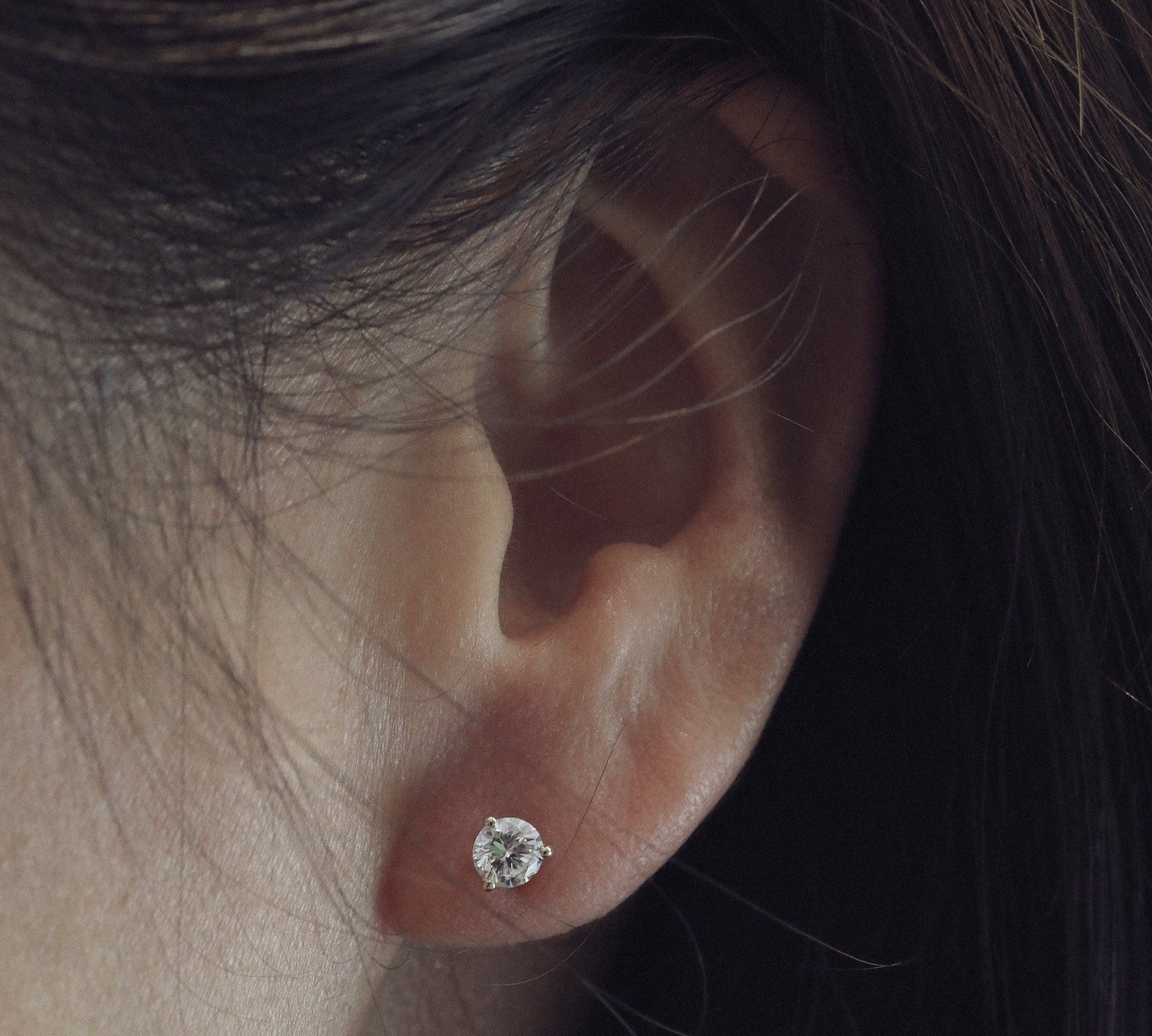 0.70 TCW Round Cut Moissanite Stud Earrings