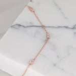 0.3 TCW Pear & Asscher Cut Moissanite Clover Bracelet