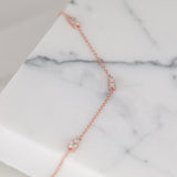 0.3 TCW Pear & Asscher Cut Moissanite Clover Bracelet