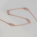 0.3 TCW Pear & Asscher Cut Moissanite Clover Bracelet