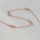 0.3 TCW Pear & Asscher Cut Moissanite Clover Bracelet