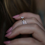 Round Cut Pave Lab Grown Diamond Engagement Ring