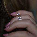 Round Cut Pave Lab Grown Diamond Engagement Ring