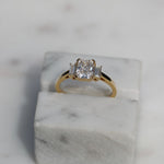 1.18 CT Radiant Three Stones Lab Grown Diamond Engagement Ring