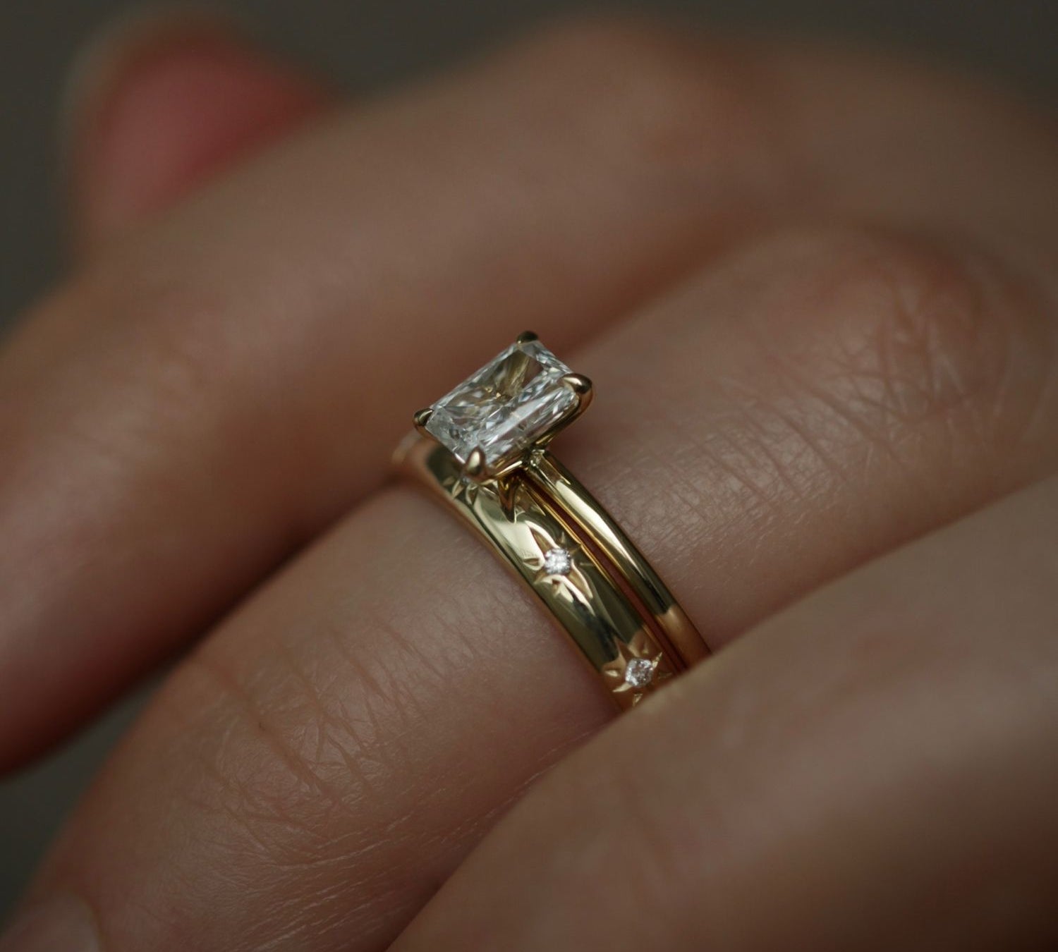 Radiant Solitaire Lab Grown Diamond Engagement Ring