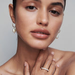 Stunning 0.5 TCW Round Moissanite Stones Half Eternity Wedding Band