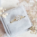 Round Cluster Lab Grown Diamond Engagement Ring