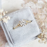 Round Cluster Lab Grown Diamond Engagement Ring