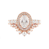 Oval Halo & Pave Lab Grown Diamond Engagement Ring