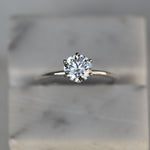 Round Solitaire Lab Grown Diamond Diamond Engagement Ring