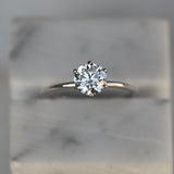 Round Solitaire Lab Grown Diamond Diamond Engagement Ring