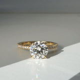 2.08 CT Round Pave Lab Grown Diamond Engagement Ring
