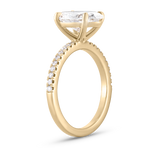 2.54 CT Oval Pave Lab Grown Diamond Engagement Ring