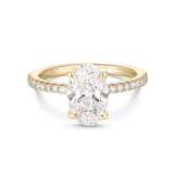 2.54 CT Oval Pave Lab Grown Diamond Engagement Ring