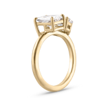 2.54 CT Radiant & Pear Toi et Moi Lab Grown Diamond Engagement Ring