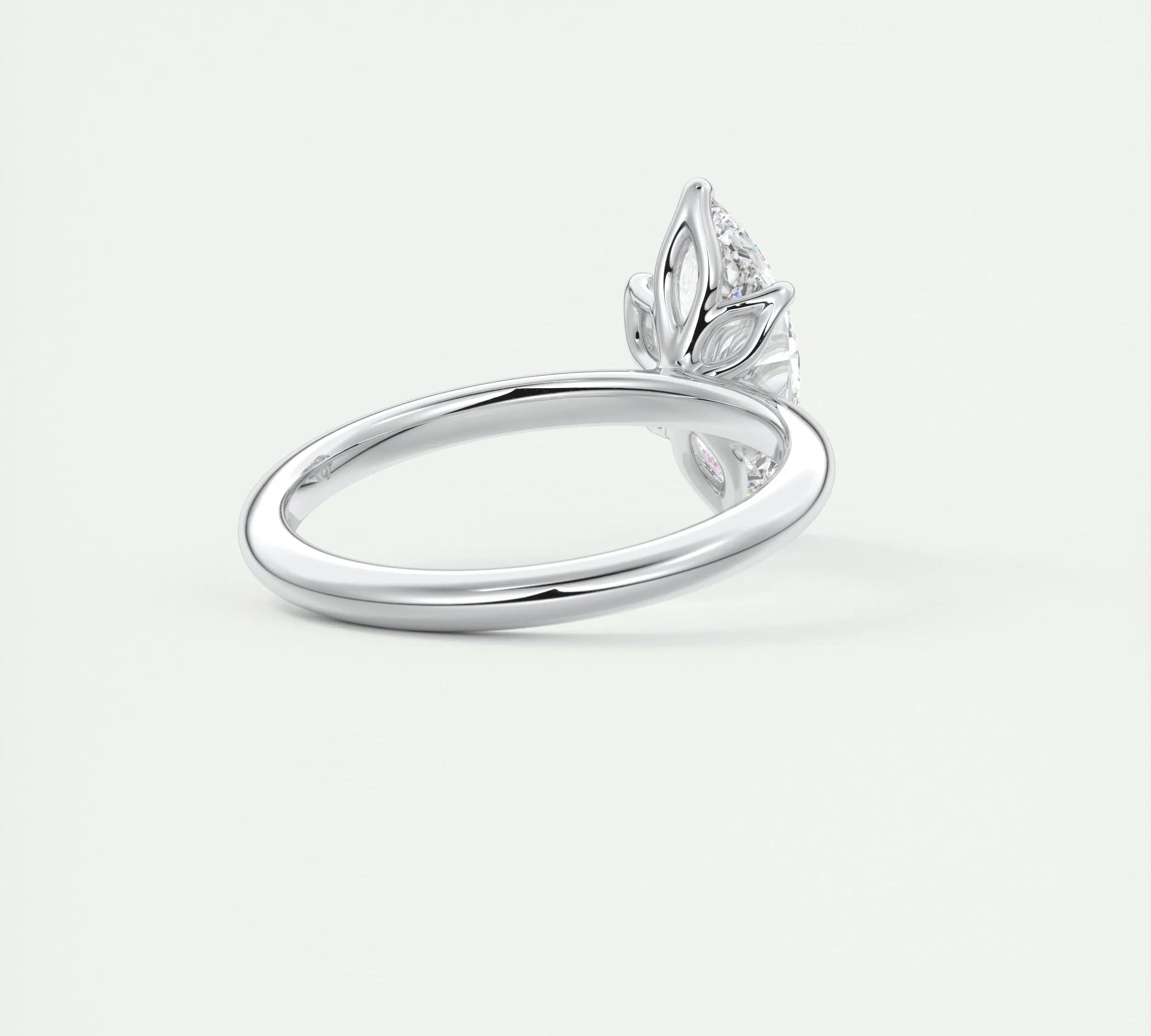 1.5 CT Marquise Solitaire CVD F/VS1 Diamond Engagement Ring 3