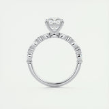 2 CT Cushion Solitaire CVD F/VS1 Diamond Engagement Ring 7