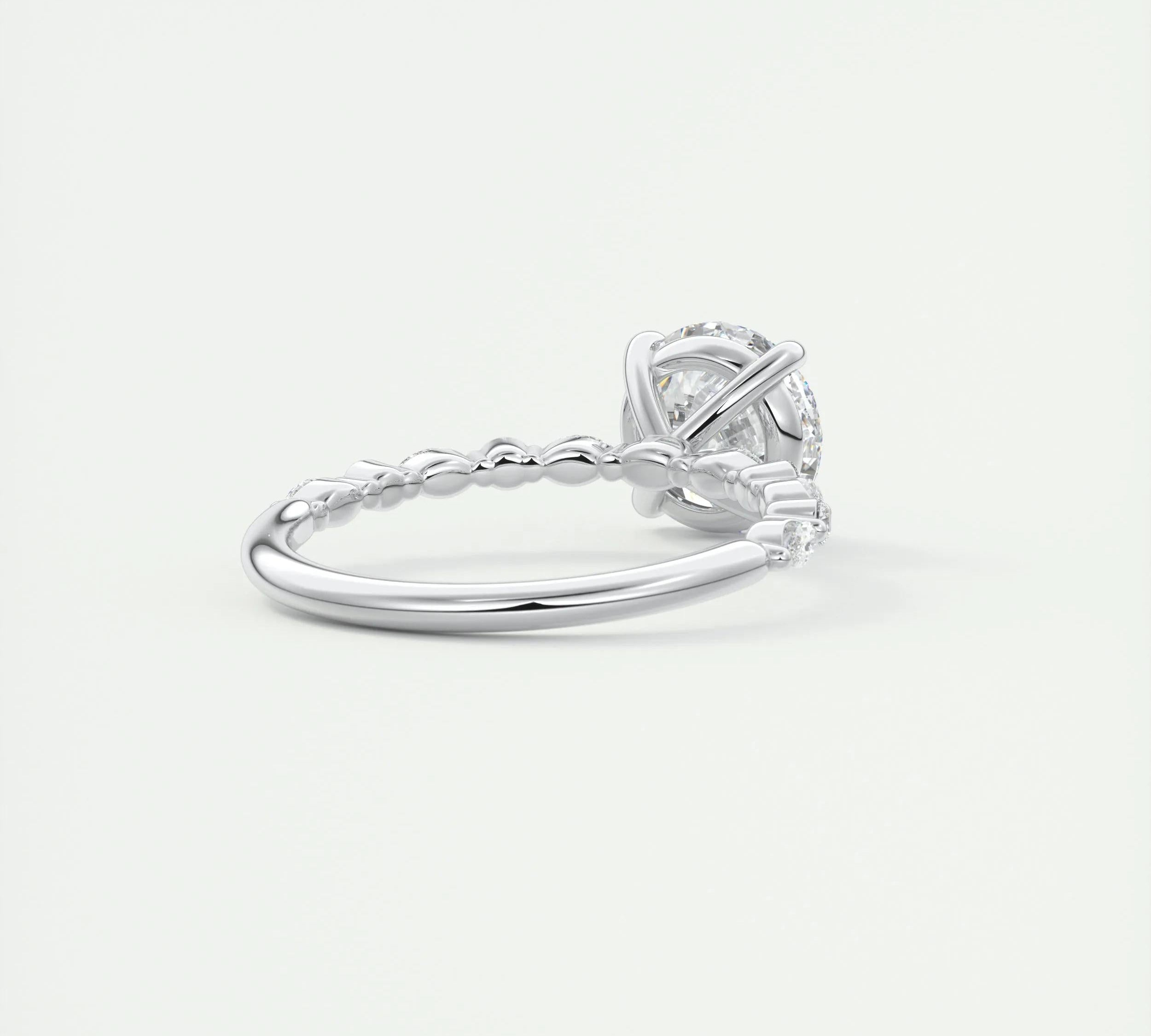 2 CT Round Solitaire CVD F/VS1 Diamond Engagement Ring 3