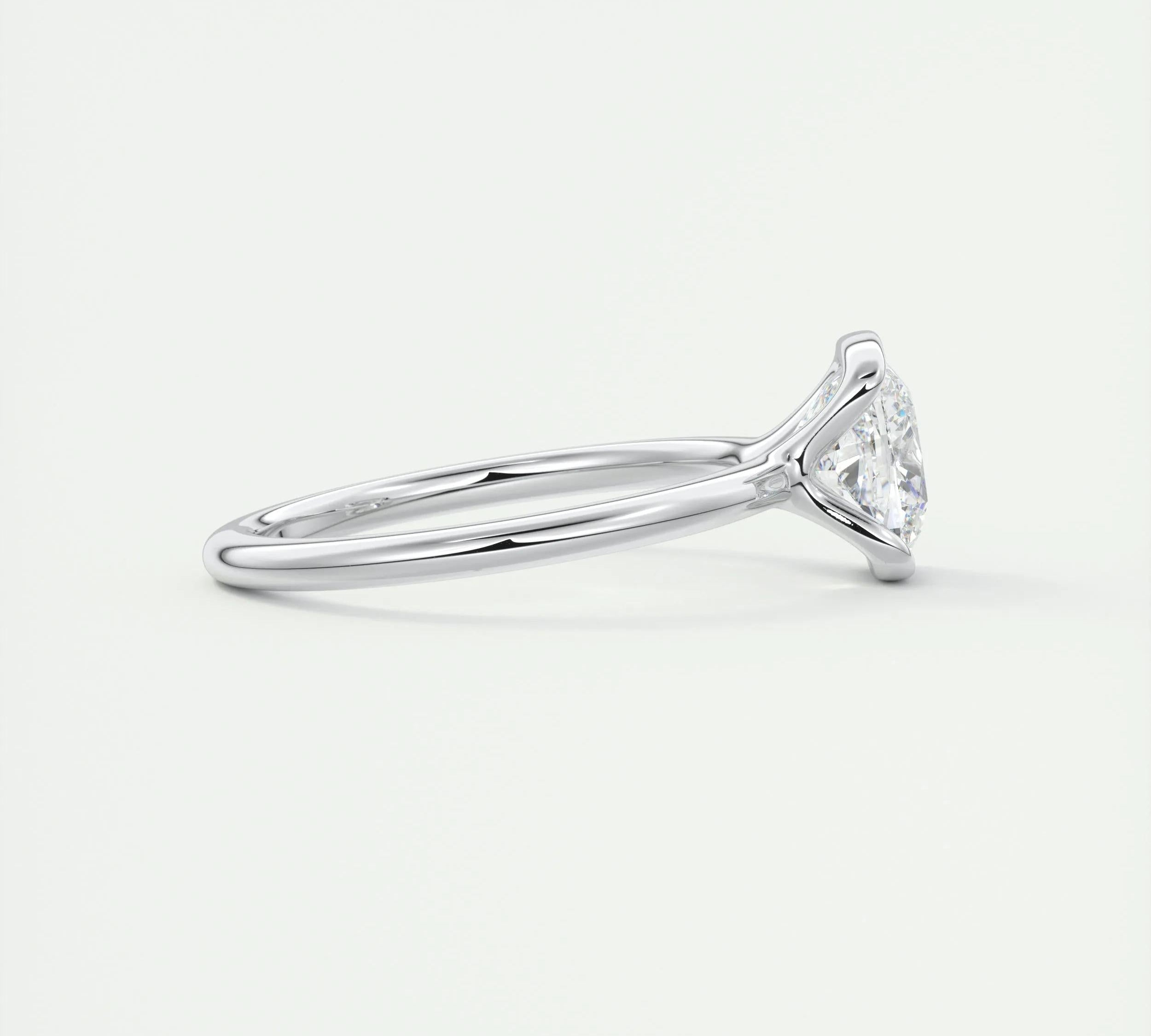 2 CT Cushion Half Bezel CVD F/VS1 Diamond Engagement Ring 3