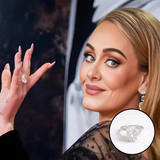 Adele – Inspired 8 Carat Pear Cut Pave Lab Grown Diamond Engagement Ring