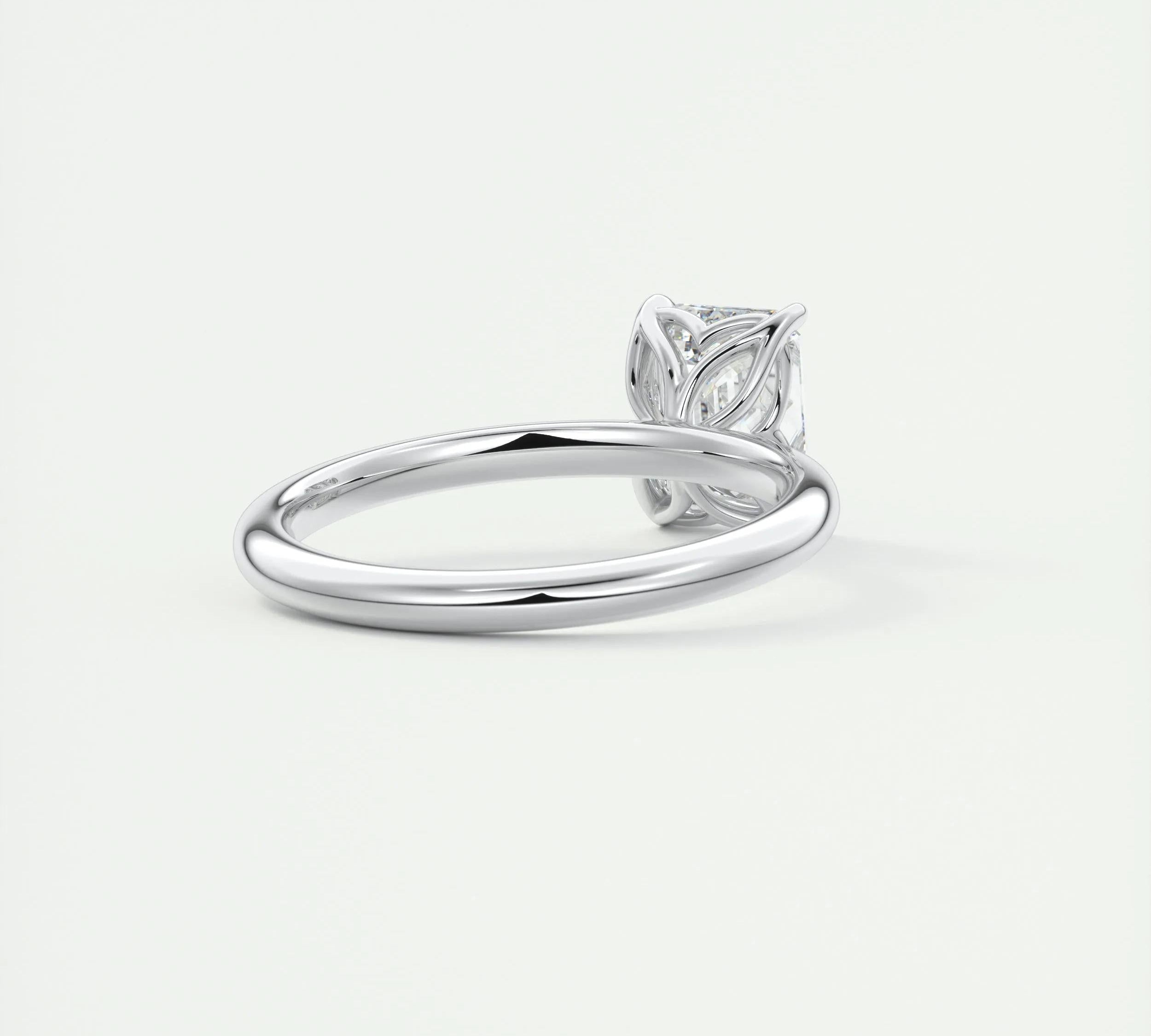 1.75 CT Emerald Solitaire CVD F/VS1 Diamond Engagement Ring 3