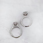 3.40 CT Oval Solitaire Hidden Halo & Pave Moissanite Engagement Ring 5