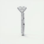 2 CT Princess Solitaire CVD F/VS1 Diamond Engagement Ring 5