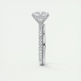 2 CT Princess Solitaire CVD F/VS1 Diamond Engagement Ring 5