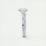 2 CT Oval Half Bezel CVD F/VS1 Diamond Engagement Ring 5