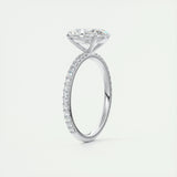 2 CT Oval Solitaire CVD F/VS1 Diamond Engagement Ring 7