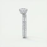 2 CT Asscher Solitaire CVD F/VS1 Diamond Engagement Ring 5