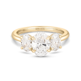 2.07 CT Oval Lab Grown Diamond Trilogy Ring