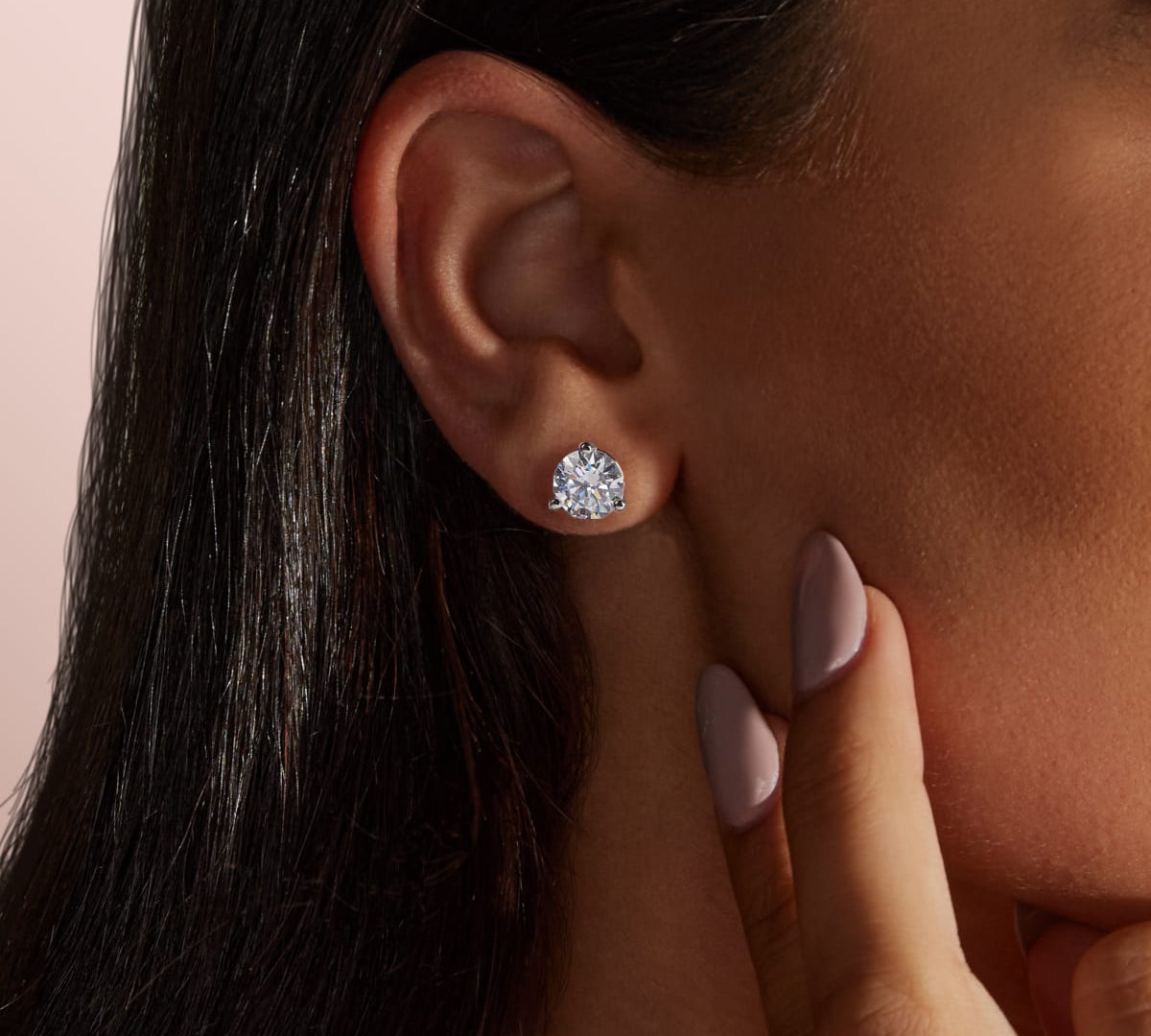 0.50 CT-4.0 CT Round Solitaire Lab Grown Diamond Earrings