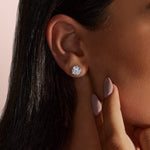 0.50 CT-4.0 CT Round Solitaire Lab Grown Diamond Earrings