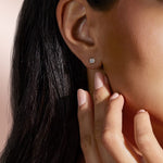 0.50 CT-4.0 CT Round Solitaire Lab Grown Diamond Earrings