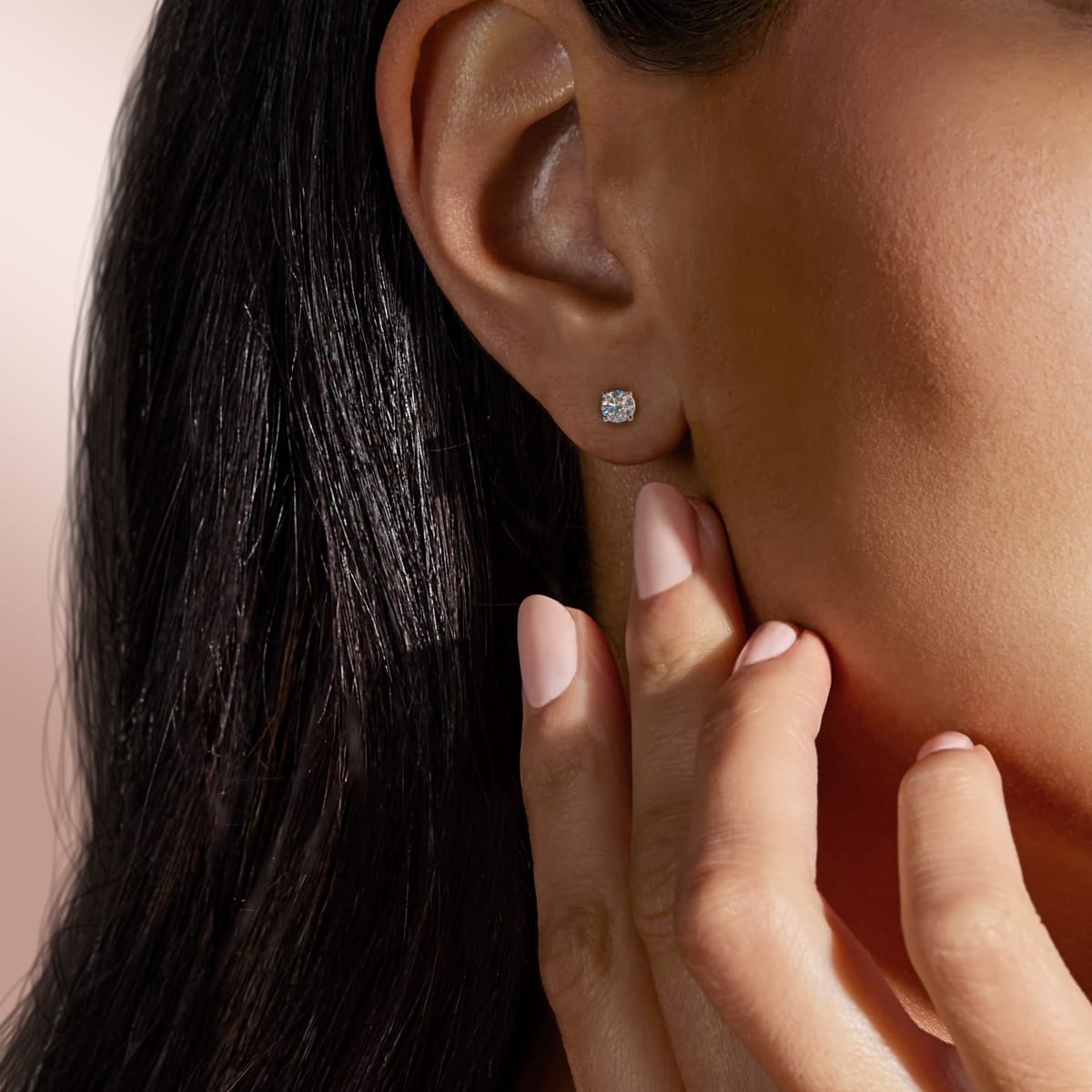 0.50 CT-4.0 CT Round Solitaire Lab Grown Diamond Earrings