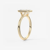 Emerald Bezel Lab Grown Diamond Engagement Ring